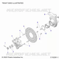 SUSPENSIÃ“N DELANTERA HUB, CARRIER, AND BRAKE DISC