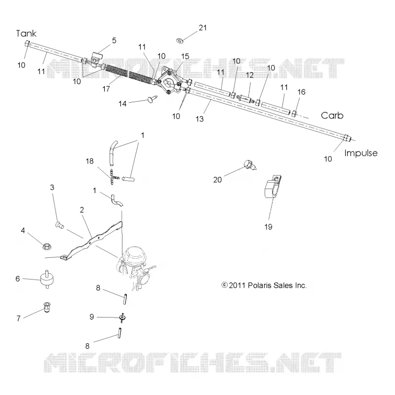 MOTOR, CARBURADOR MOUNTING AND GASOLINA LINES
