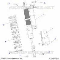 SUSPENSION, REAR MONTAJE DE DESCARGA, DELUXE