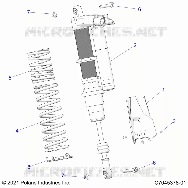 SUSPENSION, REAR MONTAJE DE DESCARGA, DELUXE