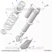SUSPENSION, REAR MONTAJE DE DESCARGA