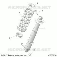 SUSPENSION, REAR MONTAJE DE DESCARGA