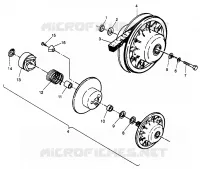 accionado de embrague SPORTSMAN 500 W969244 (4936093609C003)