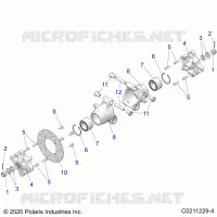 SUSPENSION TRASERA HUBS, CARRIER AND BRAKE DISC