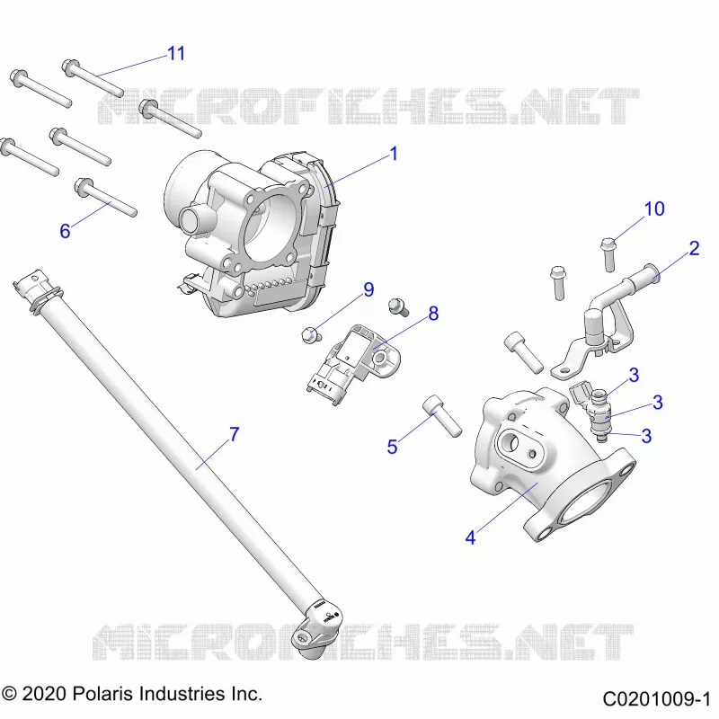 ENGINE, CUERPO DE MARIPOSA AND FUEL RAIL
