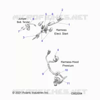 ELECTRICA, WIRE HARNESS, HOOD, ELEC. START