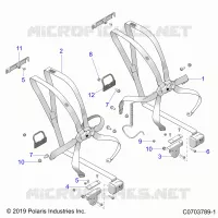 ASIENTO BELT MOUNTING, FRONT