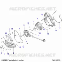 ENGINE, STATOR COVER AND FLYRUEDA