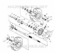 TRASERO conjunto de accionamiento RUEDA Sportsman 4x4 W958040 (4930403040C006)