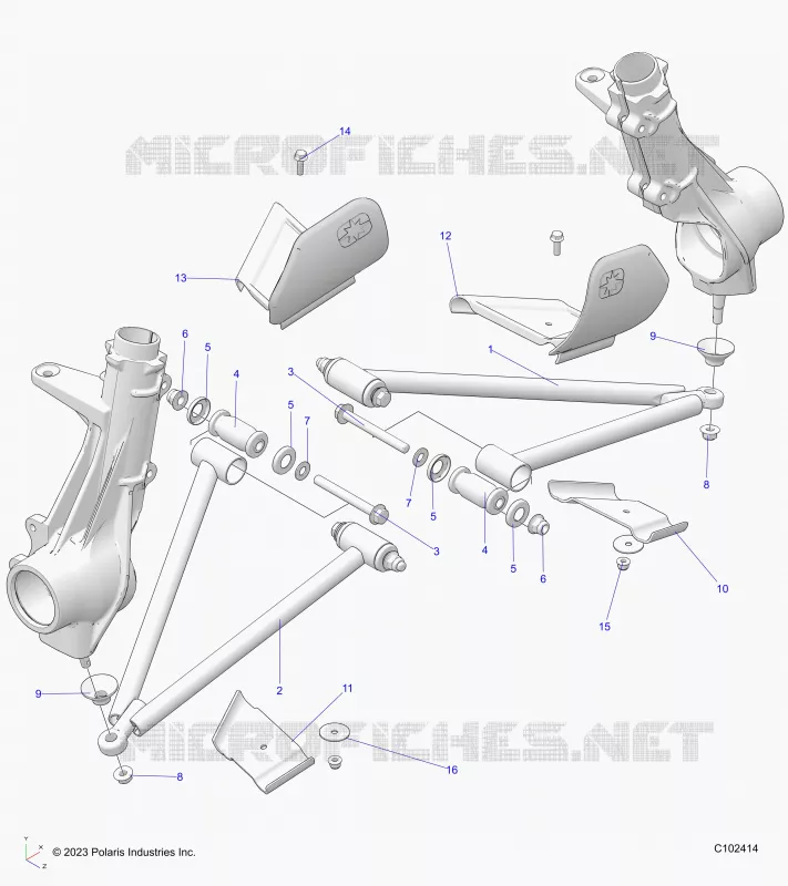 SUSPENSION, A-ARM AND PUNTAL MOUNTING