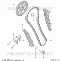 LA CADENA DE LEVAS AND TENSIONER