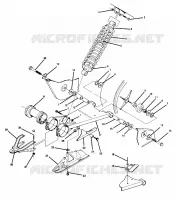 SWING ARM WELDMENT AND SHOCK TRASERO ASSEMBLY (4914781478021A)