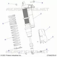 SUSPENSION, REAR MONTAJE DE DESCARGA