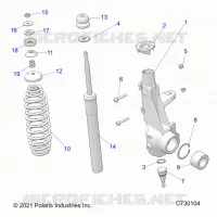 SUSPENSION, PUNTAL DELANTERO