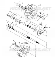TRASERO conjunto de accionamiento RUEDA 6x6 400L W948740 (4926802680C011)