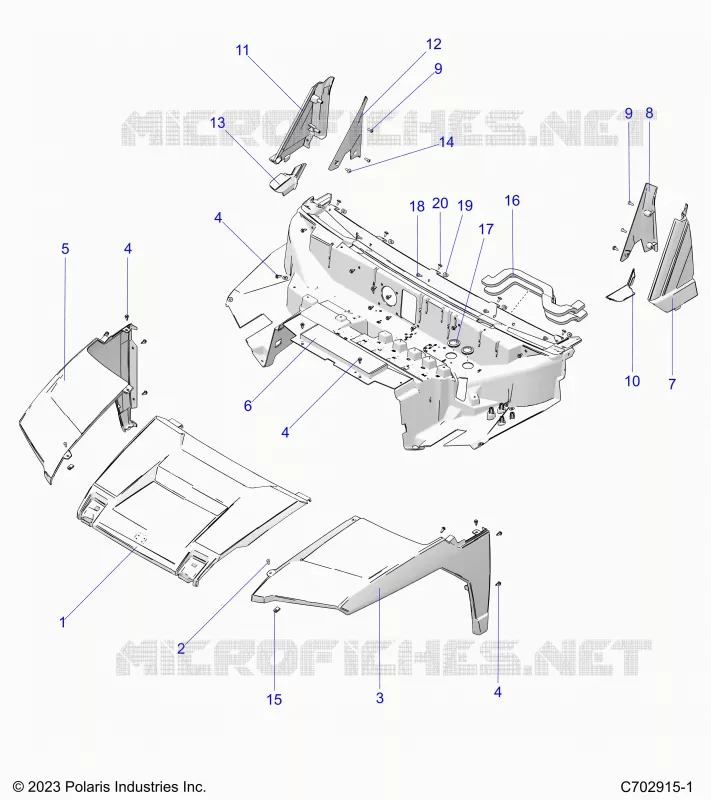 CAPUCHA, LINER, FRONT FENDERS, A PILLARS