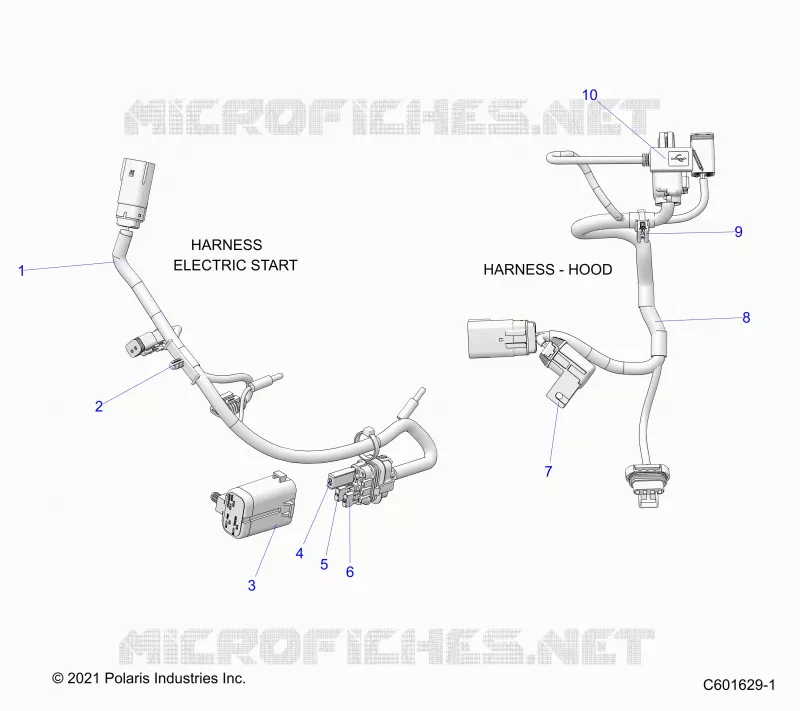 ELECTRICA, WIRE HARNESS, HOOD, ELEC. START