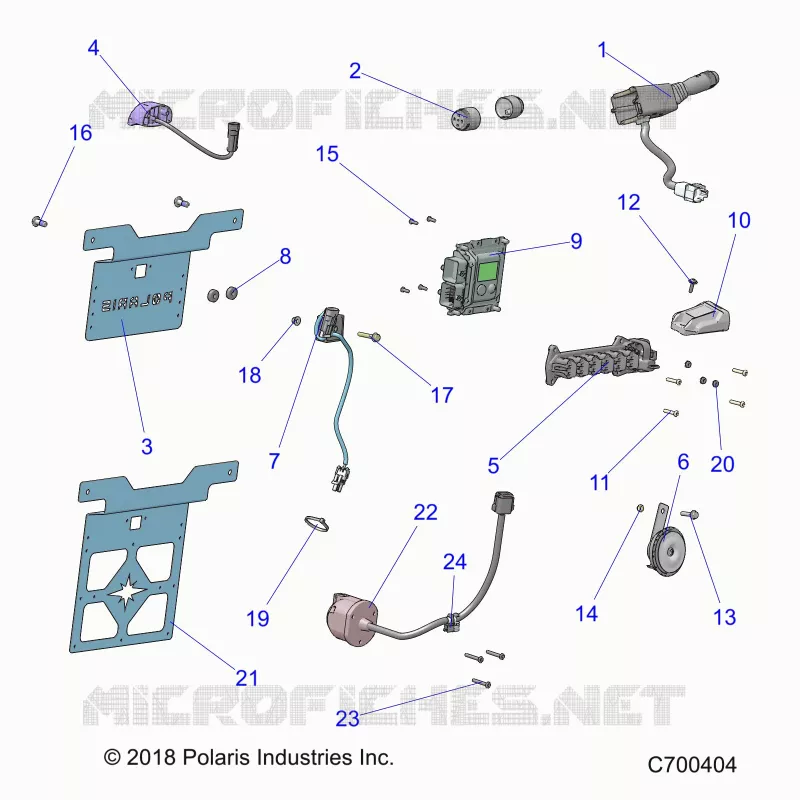 ELECTRICA COMPONENTS, AND LICENSE PLATE