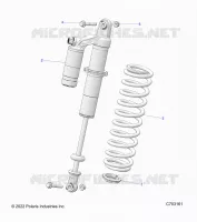 SUSPENSION, REAR MONTAJE DE DESCARGA
