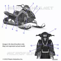 ETIQUETAS, POLARIS BLUE SIDE PANEL W/WHITE ACCENT