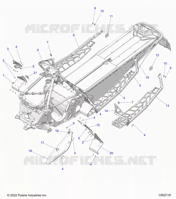 CHASSIS, PROTECCIÃ³N DEL EMBRAGUE, FOOTRESTS, AND RUNNINGBOARDS