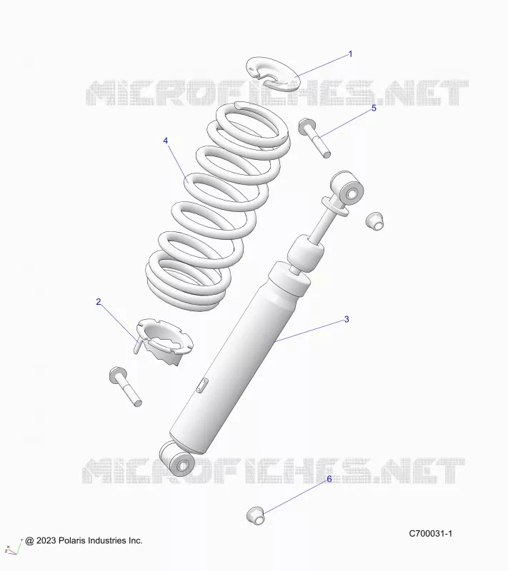 SUSPENSION, REAR MONTAJE DE DESCARGA