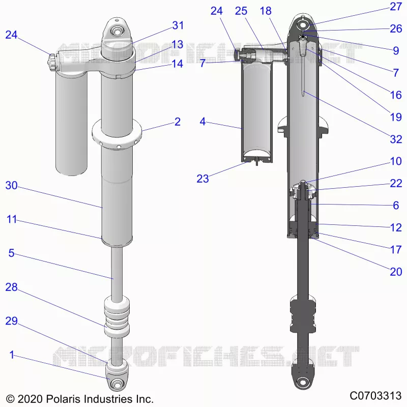 SUSPENSION TRASERA SHOCK INTERNALS