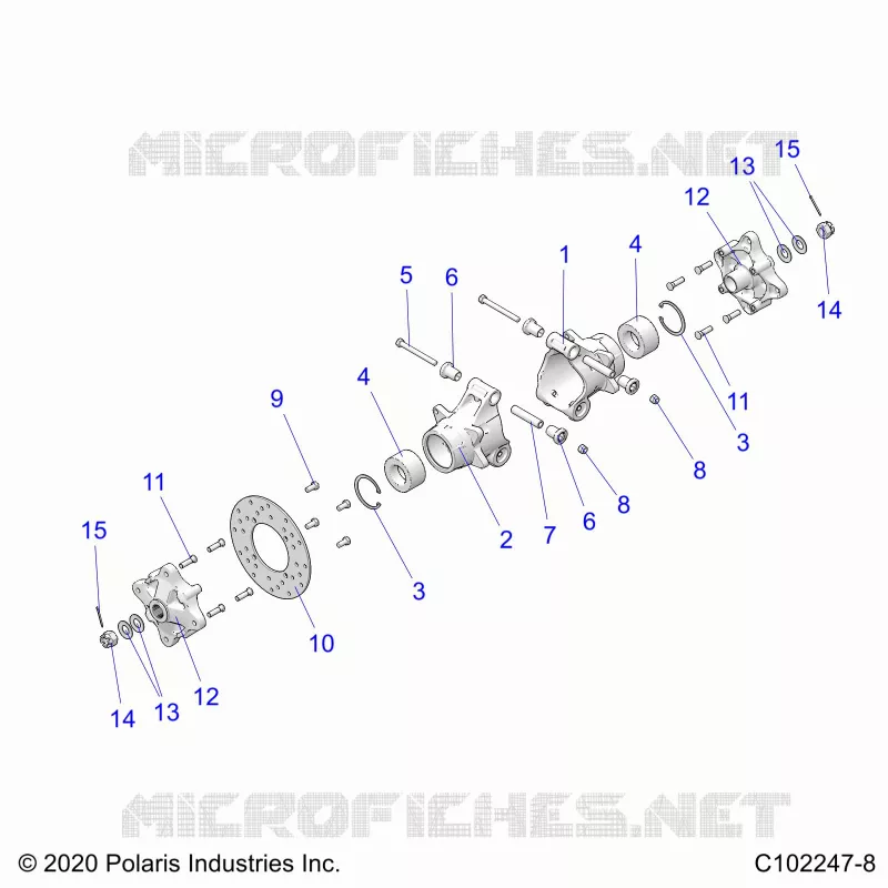 SUSPENSION TRASERA HUBS, CARRIER AND BRAKE DISC