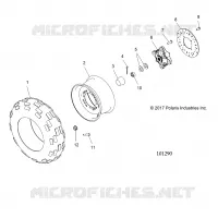 RUEDAS, FRONT TIRE AND BRAKE DISC