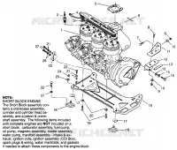 MONTAJE DEL MOTOR SLX 780 B964287 and  Intl. SLX 780 I964287 (4937443744B001)
