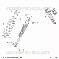 SUSPENSION, REAR MONTAJE DE DESCARGA
