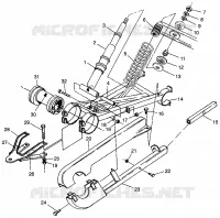 Trasera del brazo oscilante y CHOQUE BIG BOSS 6X6 400L W97AE38A (4940814081C014)