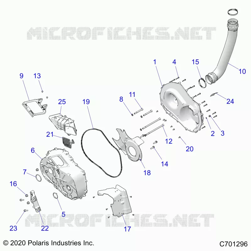 TREN, CLUTCH COVER AND DUCTING