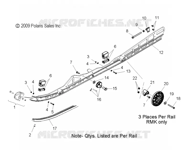 SUSPENSION, montaje en carril