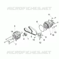 ENGINE, ALTERNADOR AND COMPRESSOR
