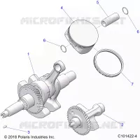 ENGINE, CIGUEÑAL, PISTON AND BALANCE SHAFT