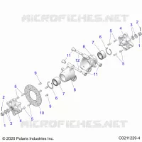 SUSPENSION TRASERA HUBS, CARRIER AND BRAKE DISC