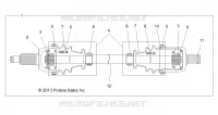 DRIVE TRAIN, TRANSMISION DELANTERA SHAFT