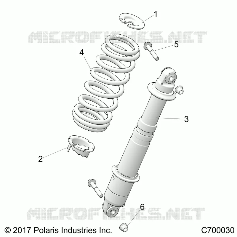 SUSPENSION, REAR MONTAJE DE DESCARGA