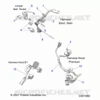 ELECTRICA, WIRE HARNESS, HOOD, ELEC. START