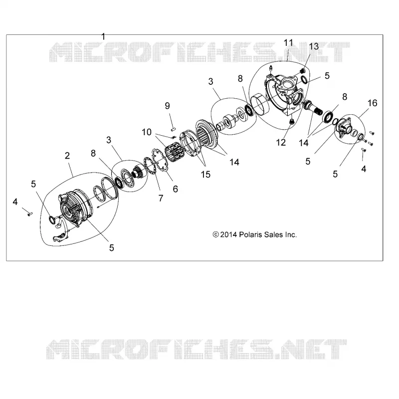 TREN, FRONT GEARCASE INTERNALS