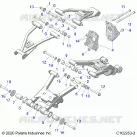 SUSPENSION TRASERA CONTROL ARM, MOUNTING