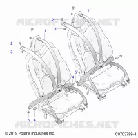 ASIENTO BELT MOUNTING, REAR, PREMIUM/DELUXE