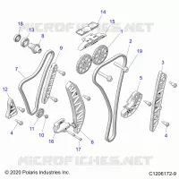 ENGINE, TIMING AND OIL CADENA DRIVES