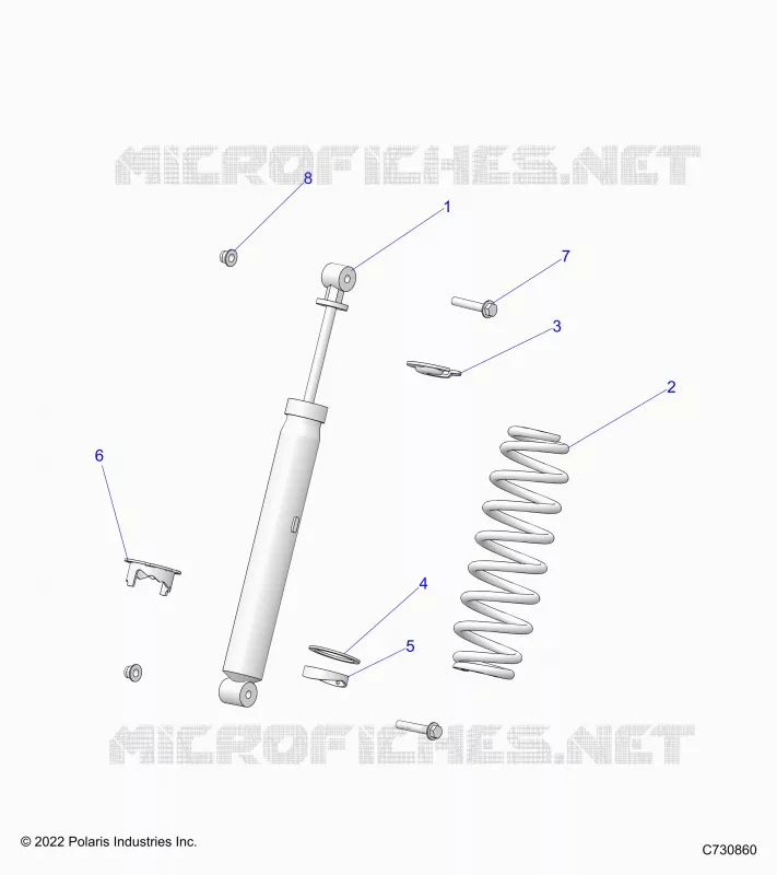 SUSPENSION, REAR MONTAJE DE DESCARGA
