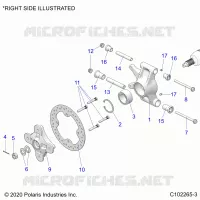 SUSPENSION TRASERA HUBS, CARRIER AND BRAKE DISC