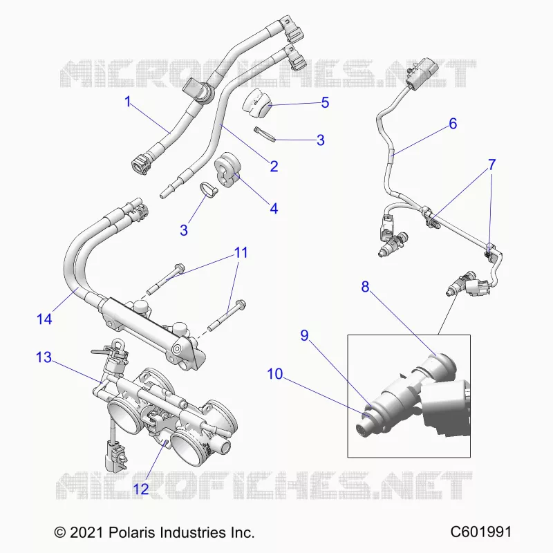 SISTEMA DE COMBUSTIBLE, RAIL, LINES AND THROTTLE BODY