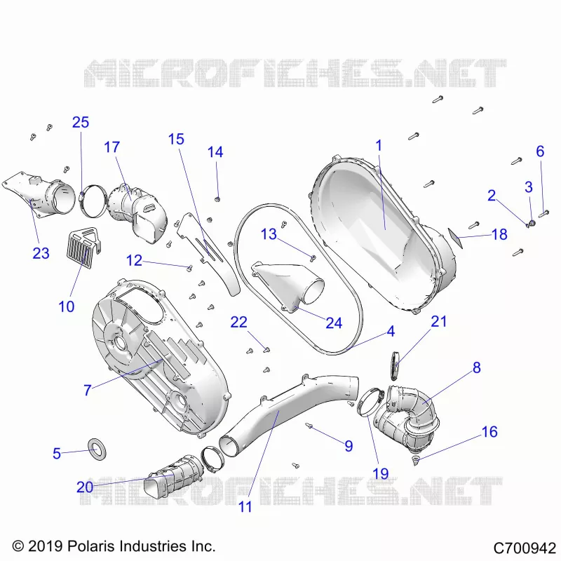 TREN, CLUTCH COVER AND DUCTING