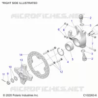 SUSPENSIÃ“N DELANTERA HUB, KNUCKLE AND BRAKE DISC
