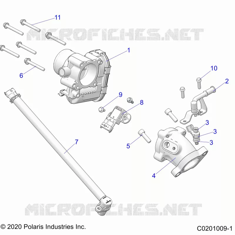 ENGINE, CUERPO DE MARIPOSA AND FUEL RAIL